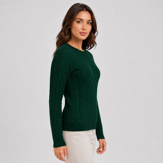 Women's Chunky Knit Jumper – Drop Shoulder Fit