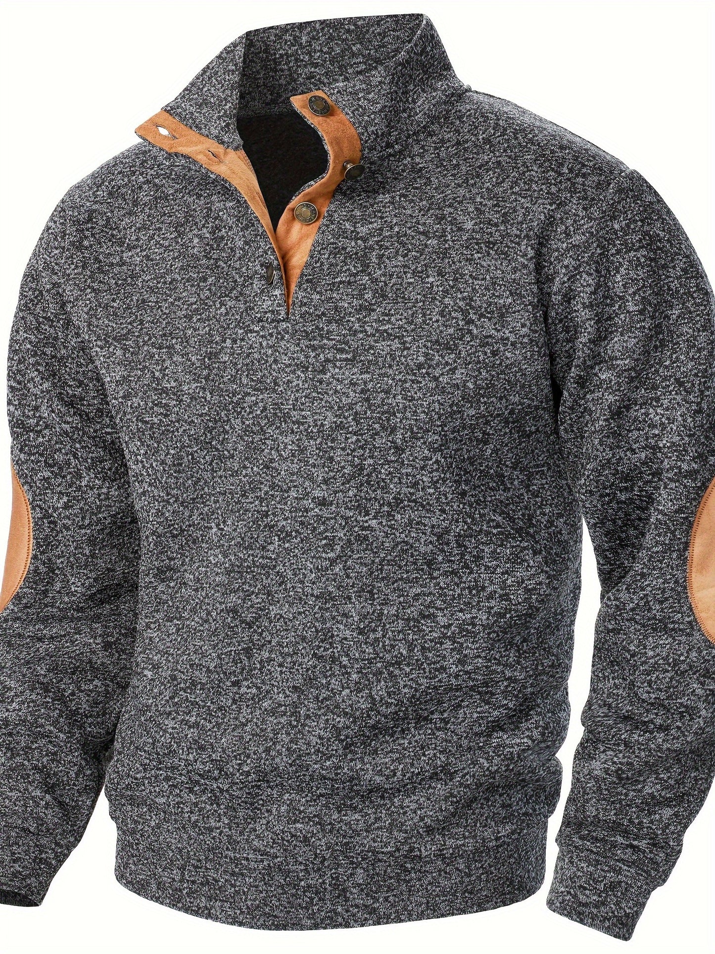 Autumn and winter Men's stand-collar long-sleeve casual sweatshirt top