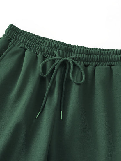 4pcs Women's Casual Jogger Pants with Drawstring and Dual Pockets, Solid Color Women's Apparel Suitable for All Seasons
