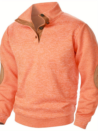 Autumn and winter Men's stand-collar long-sleeve casual sweatshirt top