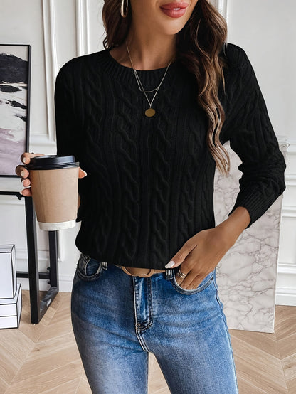French-Style Chunky Drop Shoulder Sweater