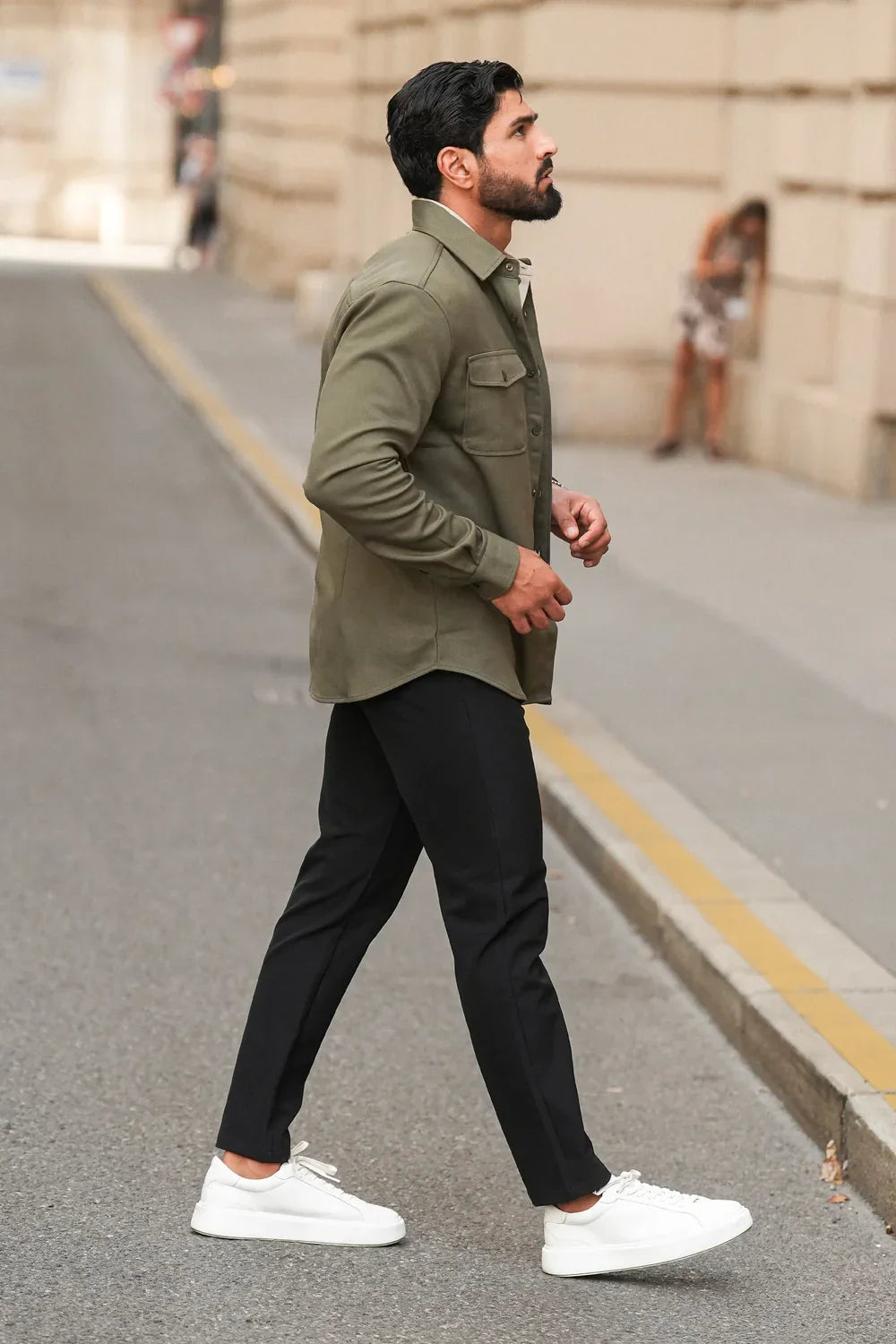 Men's Khaki Premium Overshirt
