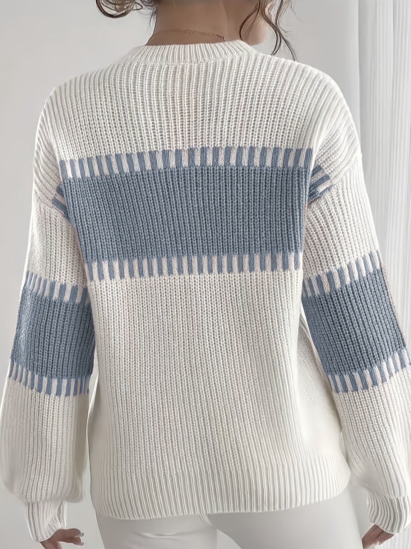 2025 New Women'S Autumn/Casual Striped Off-Shoulder Long Sleeve Sweater, Multicolor Stripes, Winter Women'S Wear, Suitable for Spring/Autumn Outerwear, Winter Inner Wear, Casual And Versatile Sweater