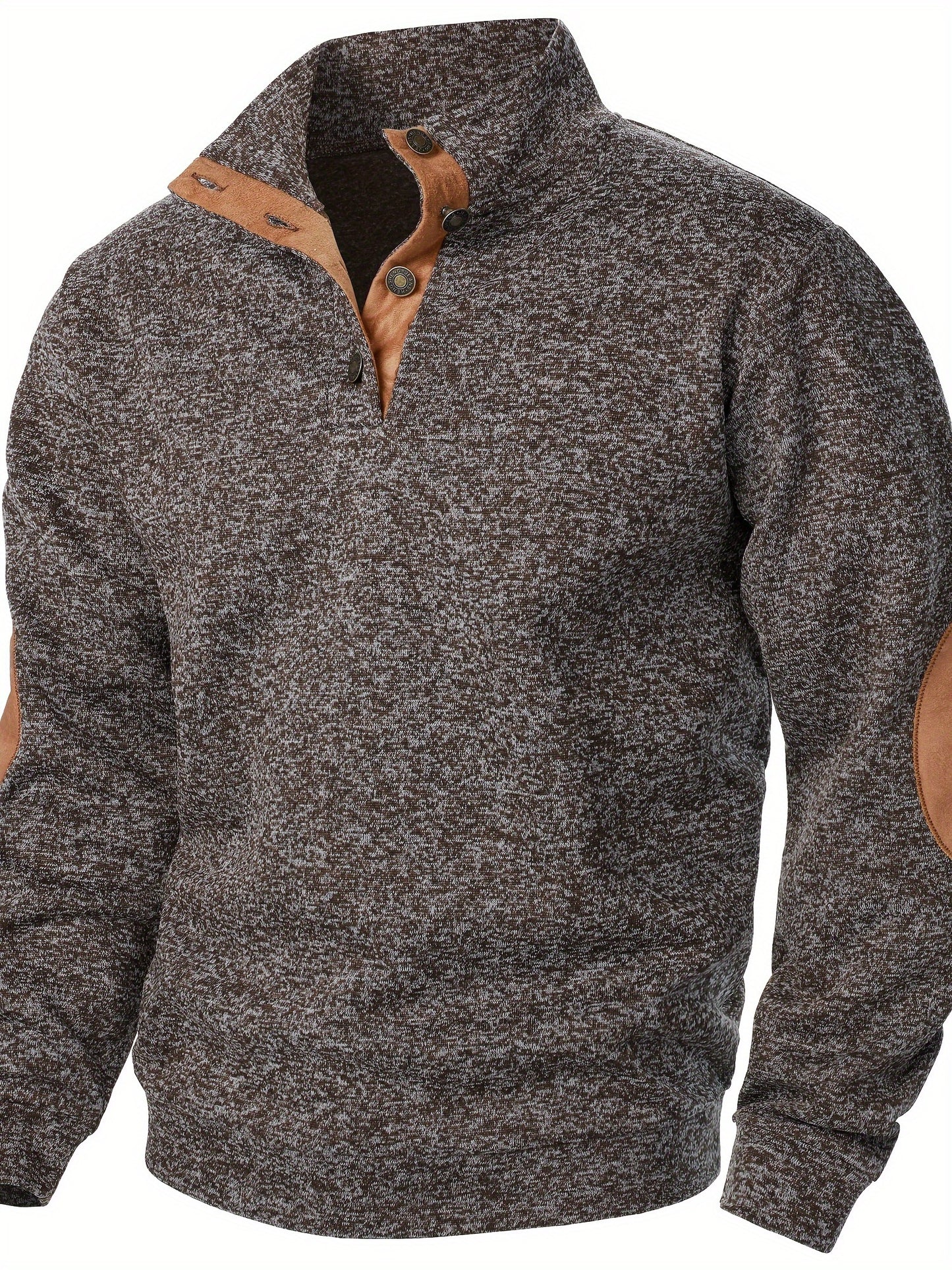Autumn and winter Men's stand-collar long-sleeve casual sweatshirt top