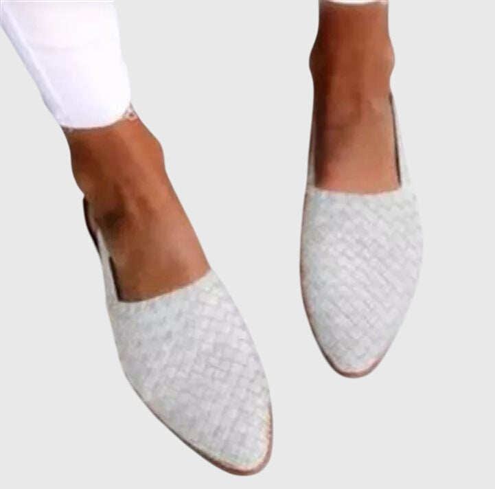 Women's Orthopaedic Woven Slingback Flats with Adjustable Strap for Summer