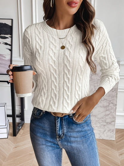French-Style Chunky Drop Shoulder Sweater