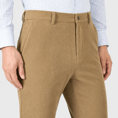 Men's Corduroy Trousers – Elasticated Waist Smart Casual