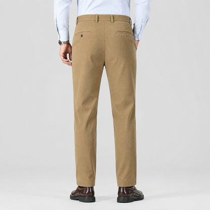Men's Corduroy Trousers – Elasticated Waist Smart Casual