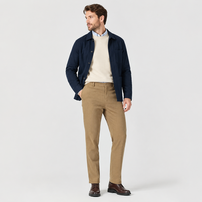 Men's Corduroy Trousers – Elasticated Waist Smart Casual