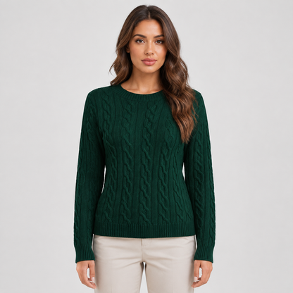 Women's Chunky Knit Jumper – Drop Shoulder Fit