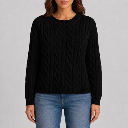 Women's Chunky Knit Jumper – Drop Shoulder Fit