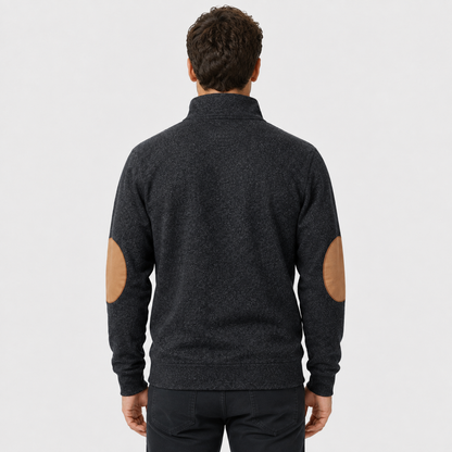 Men's Collared Knit Jumper – Button Neck Long Sleeve