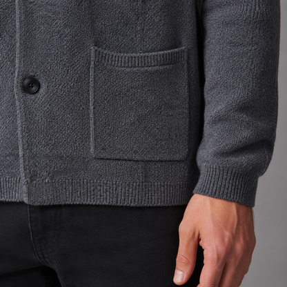 Men's Soft Knit Button Overshirt – Relaxed Fit