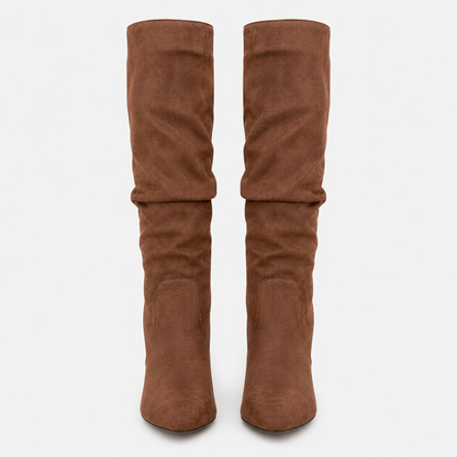 Women's Over-The-Knee Heeled Boots – Pointed Toe Block Heel