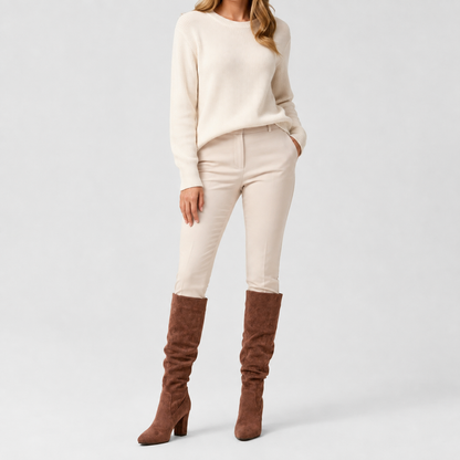 Women's Over-The-Knee Heeled Boots – Pointed Toe Block Heel