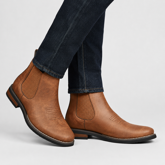Men's Leather Boots – Classic Lace-Up Style