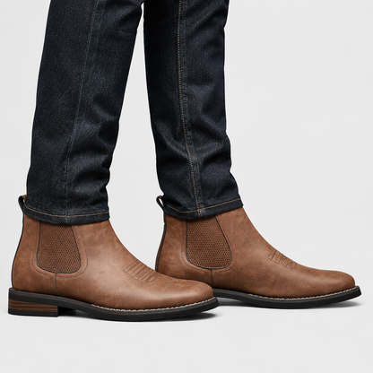 Men's Leather Boots – Classic Lace-Up Style