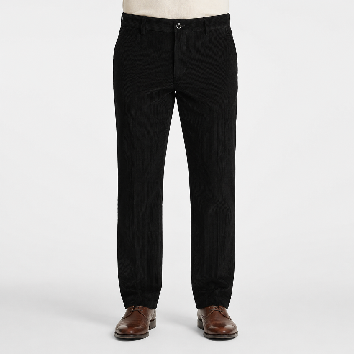 Men's Corduroy Trousers – Elasticated Waist Smart Casual