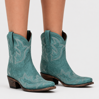 Women's Embroidered Cowboy Boots – Mid-Calf Western Style