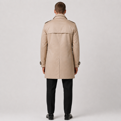 Men's Belted Trench Coat – Classic Tailored Style