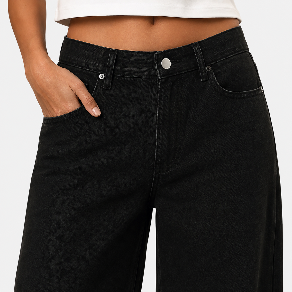 Women's Straight Leg Jeans – Stretch Denim Mid Rise