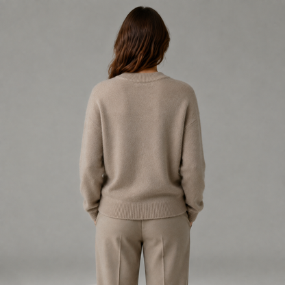 Women's Soft Knit Sweater – Relaxed Crew Neck