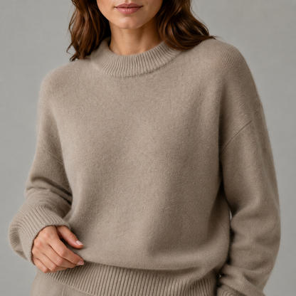 Women's Soft Knit Sweater – Relaxed Crew Neck