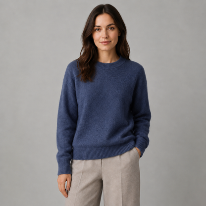 Women's Soft Knit Sweater – Relaxed Crew Neck