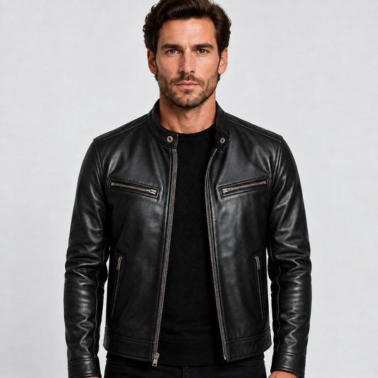 Men's Leather Jacket – Vintage Style Casual Outerwear