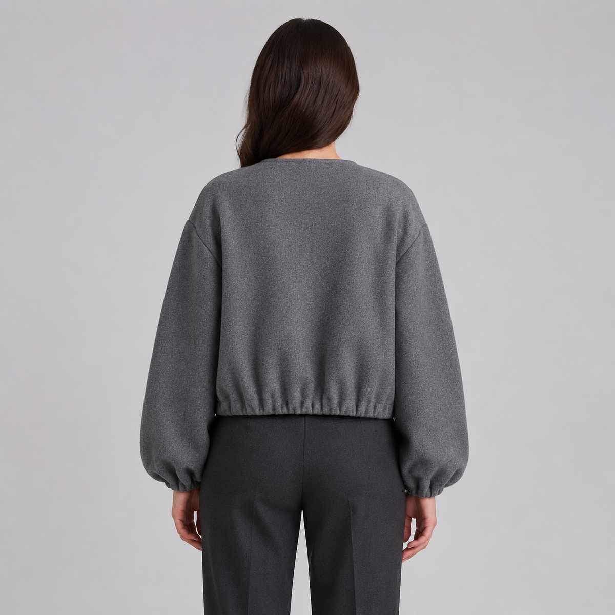 Women's Cropped Bomber Jacket – Elasticated Hem