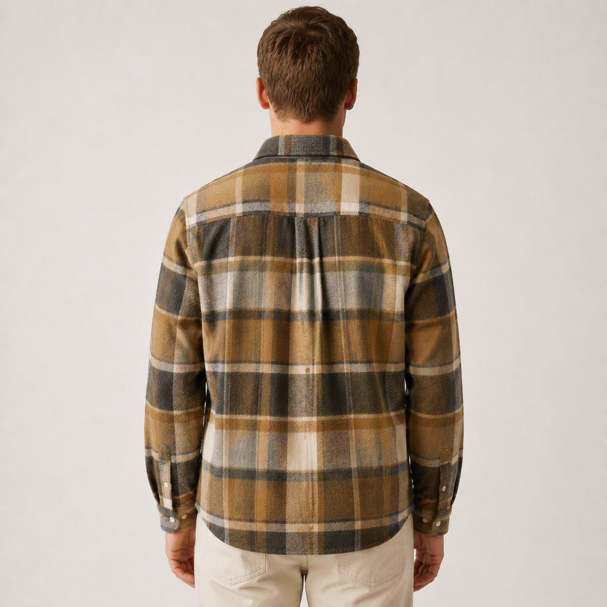 Men's Plaid Flannel Shirt – Button-Down Casual Shirt