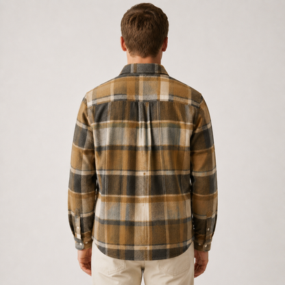 Men's Plaid Flannel Shirt – Button-Down Casual Shirt