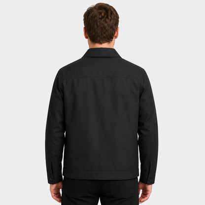 Men's Lined Harrington Jacket – Zip-Up Casual Jacket