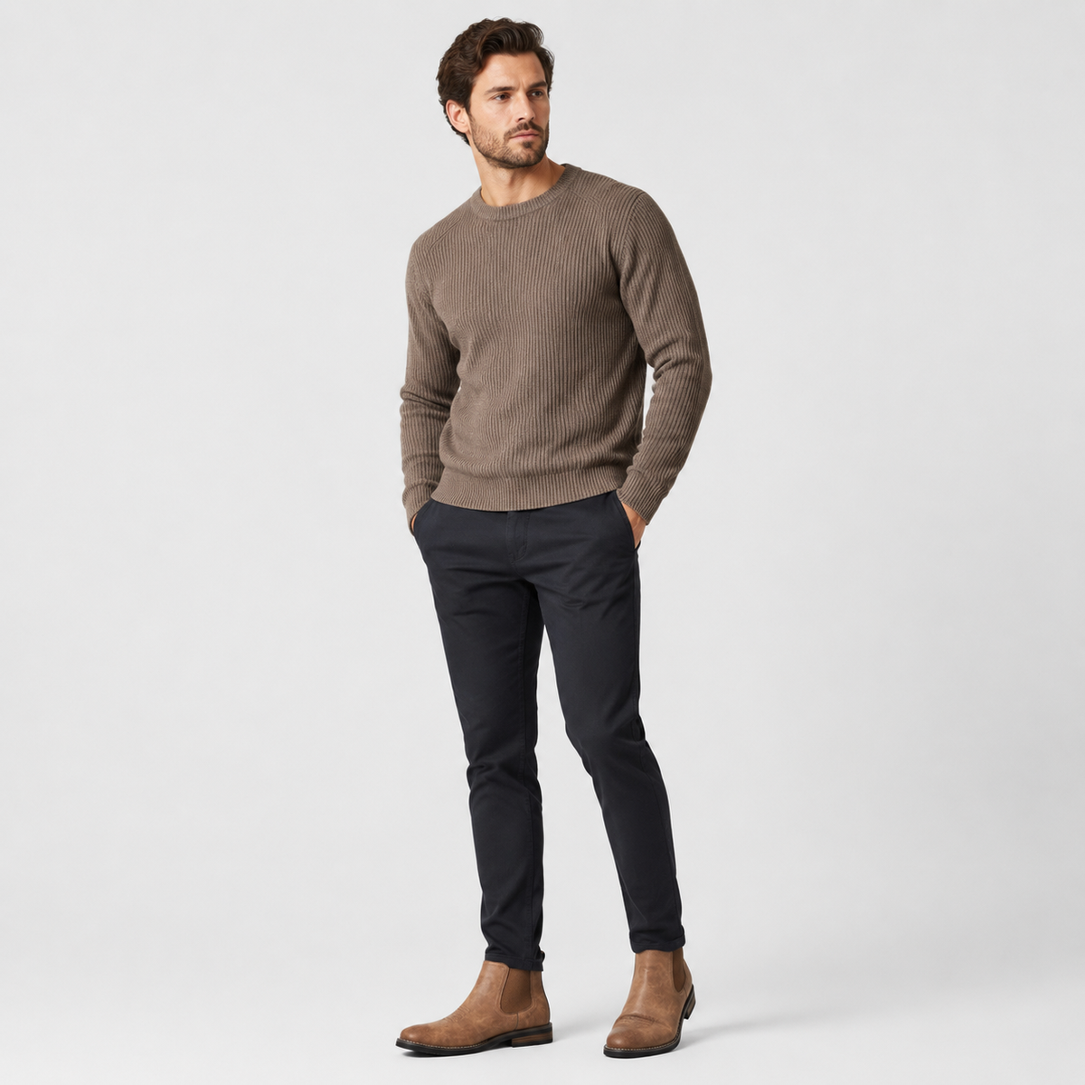 Men's Leather Boots – Classic Lace-Up Style