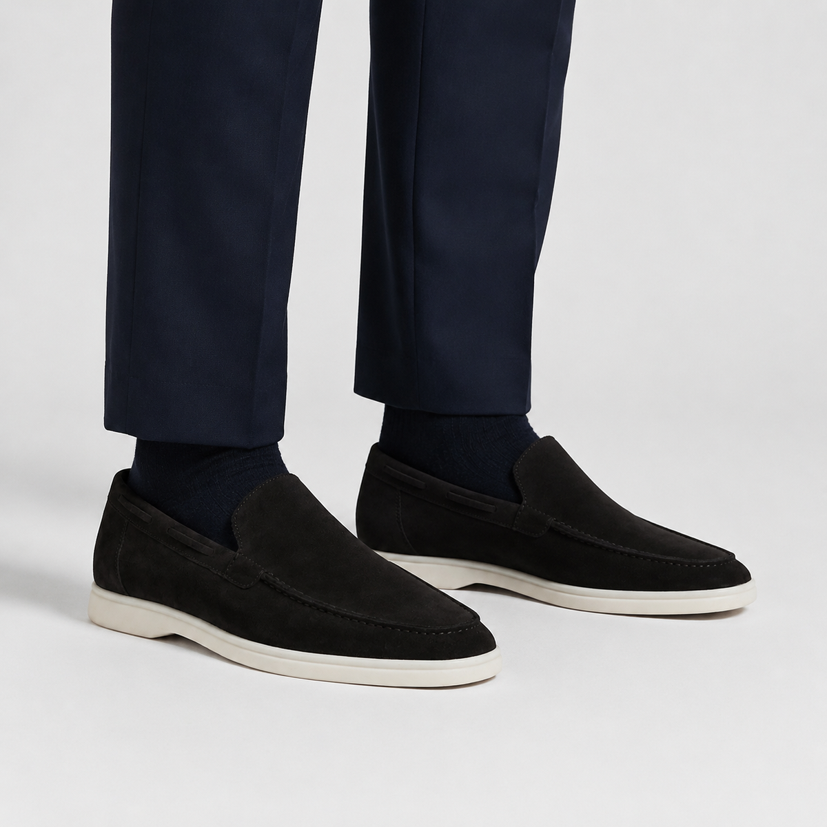 Men's Suede Slip-On Loafers – Smart Casual Comfort