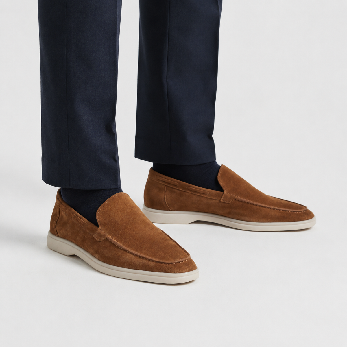 Men's Suede Slip-On Loafers – Smart Casual Comfort