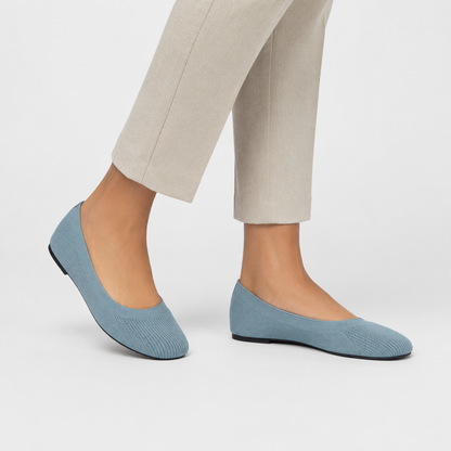 Women's Knitted Ballet Flats – Round Toe Slip-On Shoes