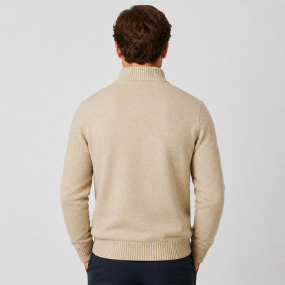 Men's Zip-Up Knit Cardigan – Smart Casual Layer