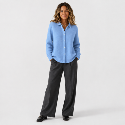 Women's Longline Knit Cardigan – Button Front