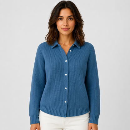 Women's Longline Knit Cardigan – Button Front