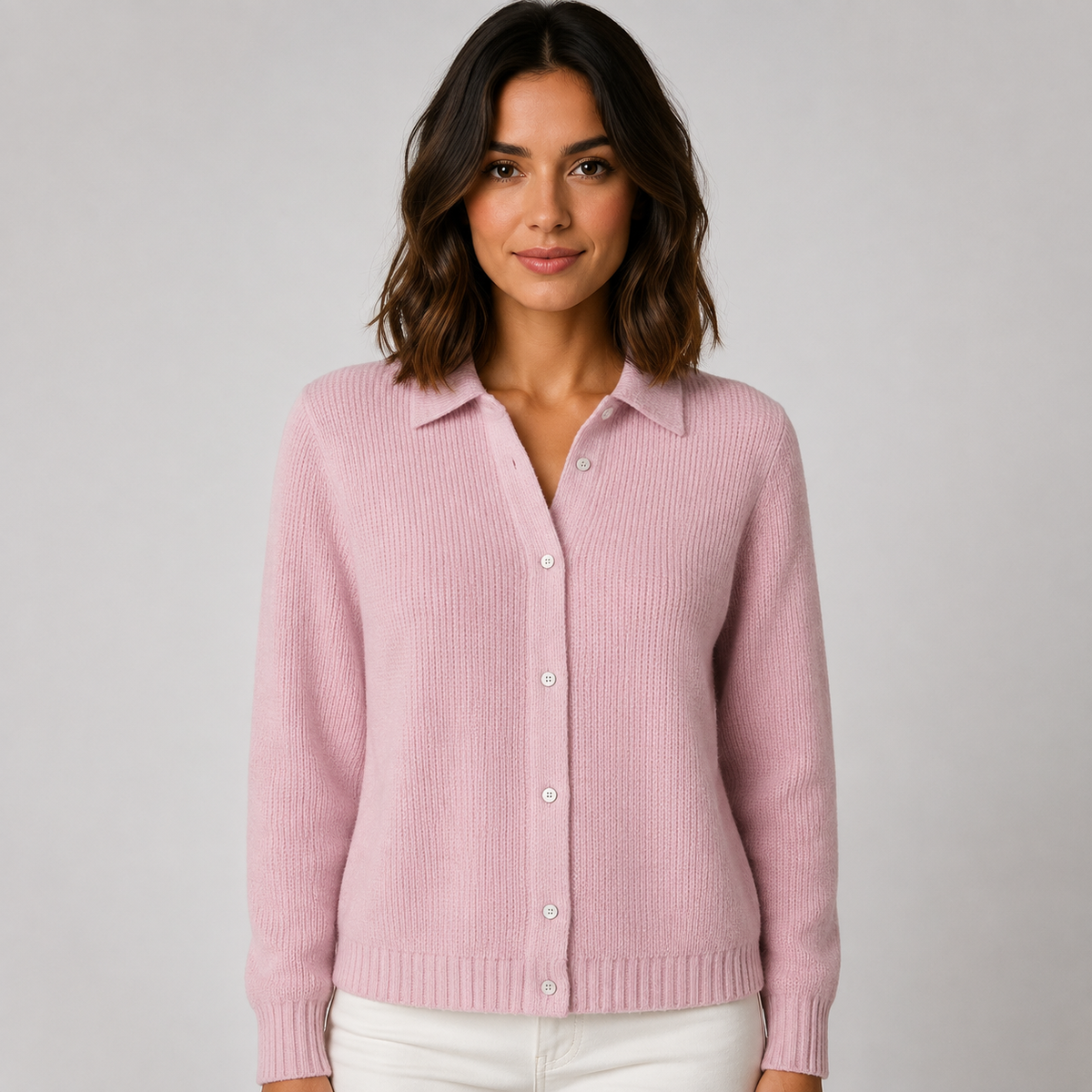 Women's Longline Knit Cardigan – Button Front