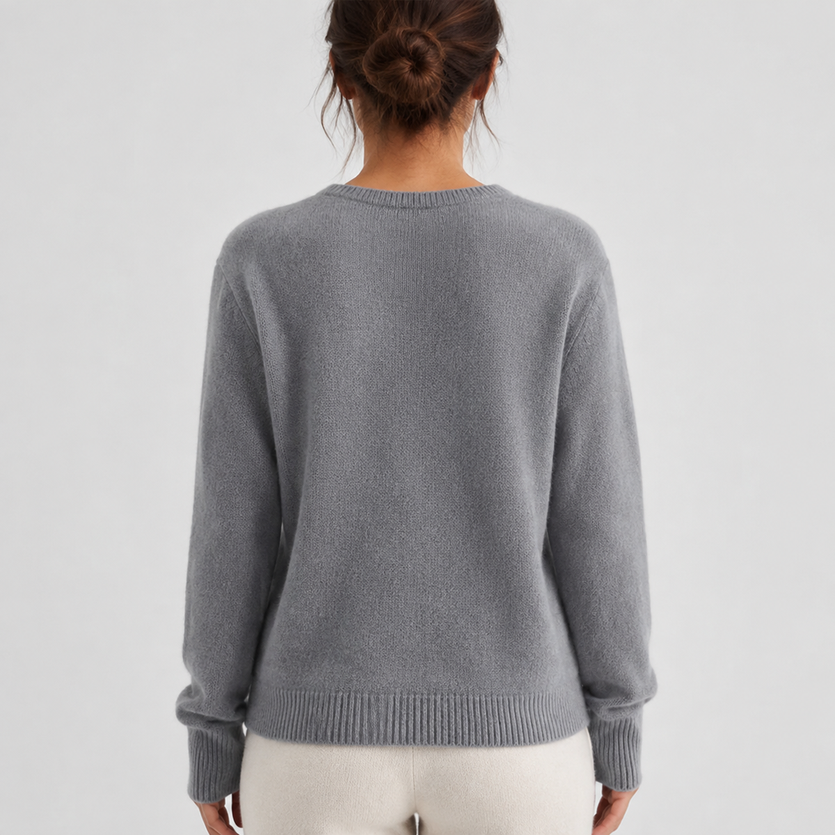 Women's Soft Knit Cardigan – Button Front Round Neck