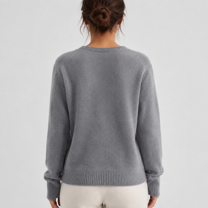 Women's Soft Knit Cardigan – Button Front Round Neck