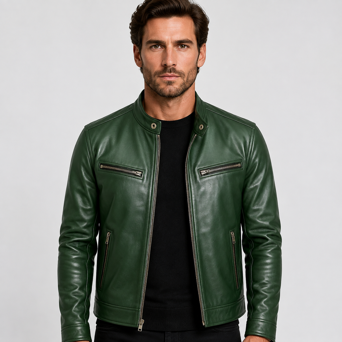 Men's Leather Jacket – Vintage Style Casual Outerwear
