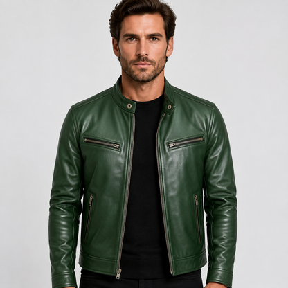 Men's Leather Jacket – Vintage Style Casual Outerwear