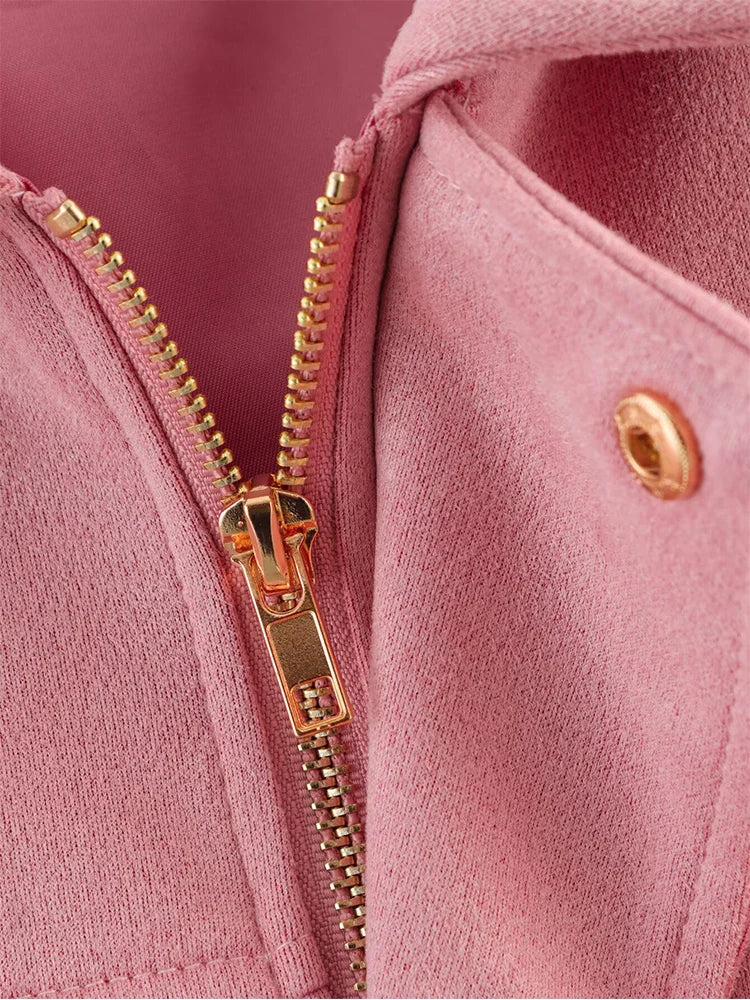 TFMLN Vrouwen Suede Bomberjack Lente Nieuwe Mode Lange Mouw Rits Oversize Effen Bomberjas Chic Lady 2025, Streetwear