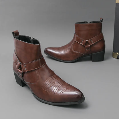 Winter mannelijke schoenen Hoge kwaliteit herenlaarzen Stijlvolle mannelijke schoenen Hoge hakken Herenlaarzen