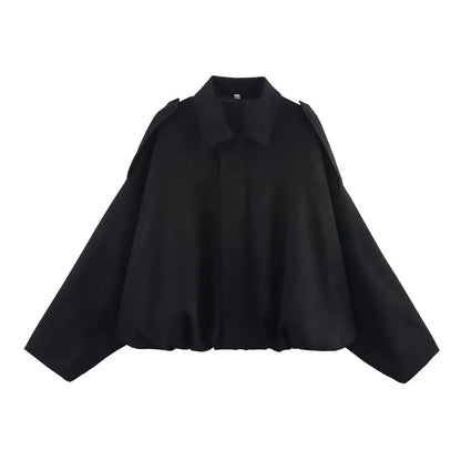 TFMLN Vrouwen Suede Bomberjack Lente Nieuwe Mode Lange Mouw Rits Oversize Effen Bomberjas Chic Lady 2025, Streetwear