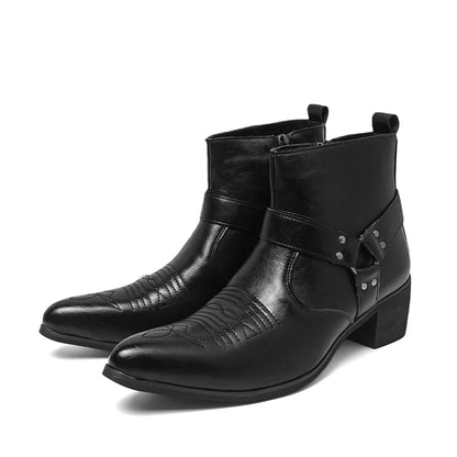 Winter mannelijke schoenen Hoge kwaliteit herenlaarzen Stijlvolle mannelijke schoenen Hoge hakken Herenlaarzen