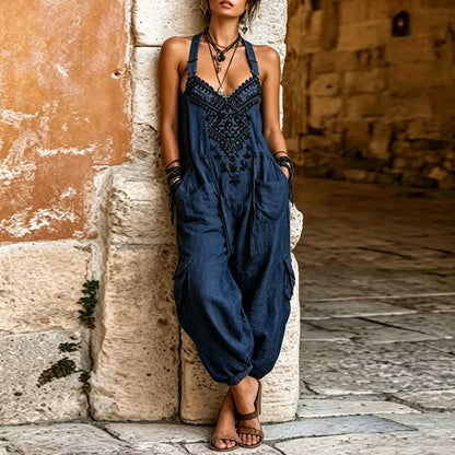 Erminilde | Embroidered Bohemian Jumpsuit